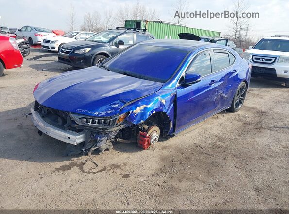 19UUB3F65JA006446 2018 ACURA TLX Blue Vista tres cuartos delantera izquierda