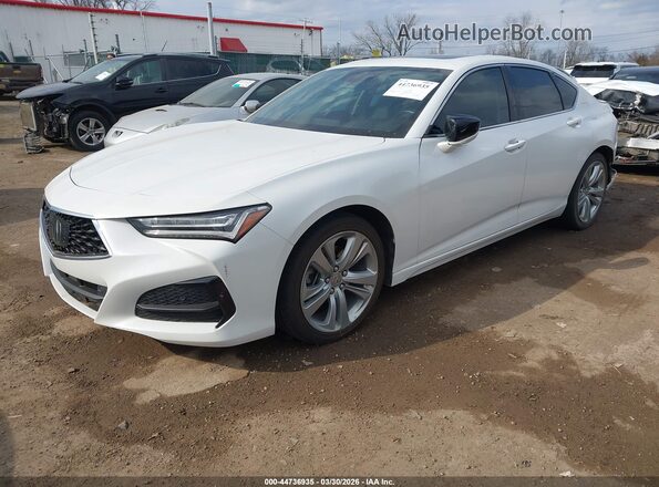 19UUB5F43MA014348 2021 ACURA TLX White წინა მარცხენა ხედი სამი მეოთხედიდან