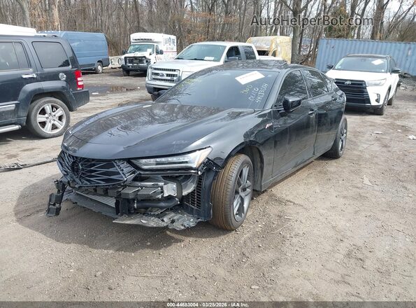 19UUB6F57SA000593 2025 ACURA TLX Black Առջևի ձախ երեք քառորդ տեսարան