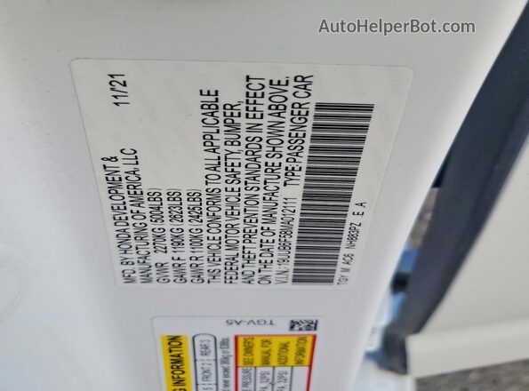 19UUB6F58MA012111 2021 ACURA TLX White 