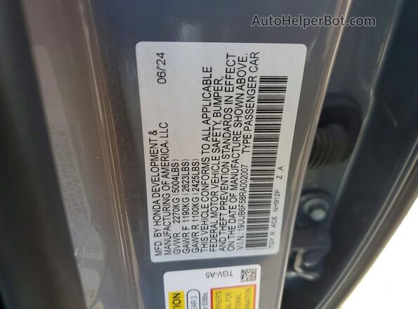 19UUB6F58RA002007 2024 ACURA TLX Silver Vista del compartimento del motor