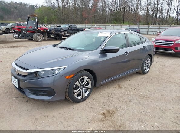 19XFC2F50GE219705 2016 HONDA CIVIC Gray წინა მარცხენა ხედი სამი მეოთხედიდან
