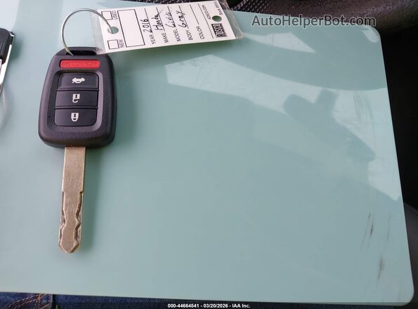 19XFC2F50GE219705 2016 HONDA CIVIC Gray წინა პანელის ხედი
