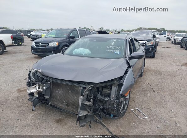 19XFC2F60KE036483 2019 HONDA CIVIC Gray Առջևի ձախ երեք քառորդ տեսարան