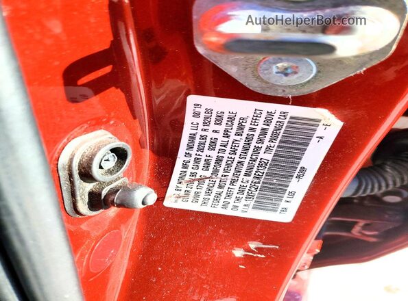 19XFC2F63KE213527 2019 HONDA CIVIC Red Engine compartment view
