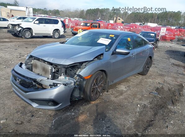 19XFC2F80KE008619 2019 HONDA CIVIC Silver Առջևի ձախ երեք քառորդ տեսարան