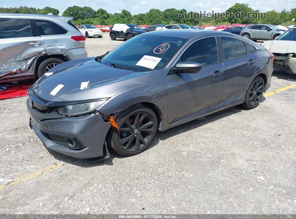 19XFC2F86LE006620 2020 HONDA CIVIC Gray Առջևի ձախ երեք քառորդ տեսարան