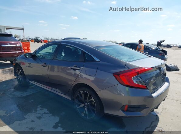 19XFC2F8XME002555 2021 HONDA CIVIC Gray Trasero izquierdo