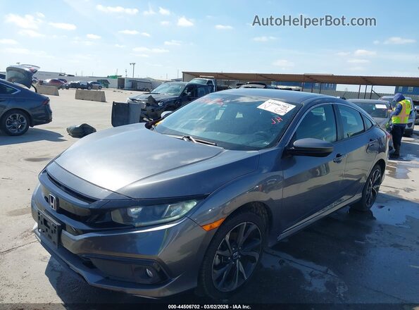 19XFC2F8XME002555 2021 HONDA CIVIC Gray Vista tres cuartos delantera izquierda