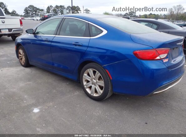 1C3CCCAB7GN166121 2016 CHRYSLER 200 Синий Задняя левая четверть