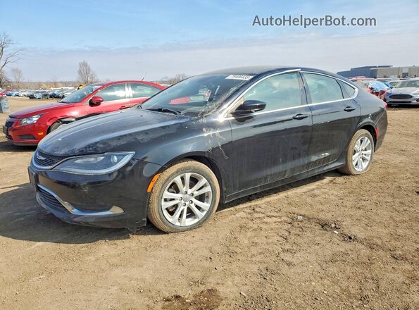 1C3CCCAB9GN168016 2016 CHRYSLER 200 Black Հետևի ձախ