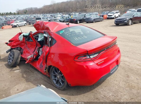 1C3CDFAA3GD625575 2016 DODGE DART Red Задня ліва чверть