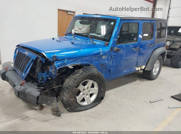 1C4BJWDG5GL260189 2016 JEEP WRANGLER UNLIMITED Blue Przód lewy