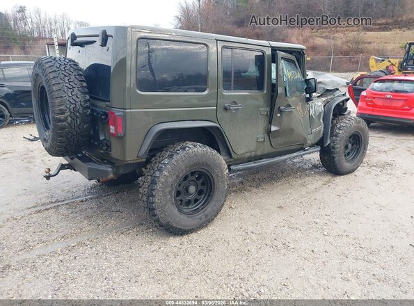 1C4BJWFG7GL155098 2016 JEEP WRANGLER UNLIMITED Зеленый Задняя правая четверть