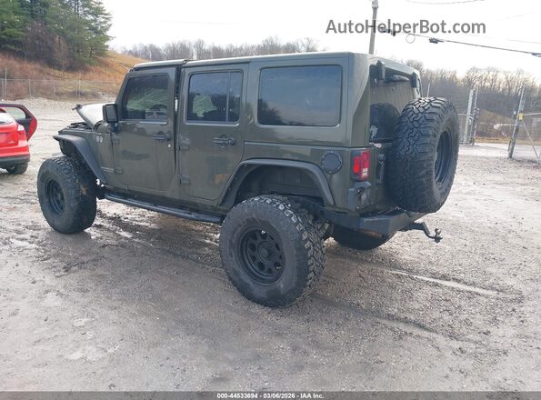 1C4BJWFG7GL155098 2016 JEEP WRANGLER UNLIMITED Зеленый Задняя левая четверть