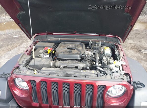1C4HJXDN3NW141406 2022 JEEP WRANGLER UNLIMITED Burgundy Widok z tyłu