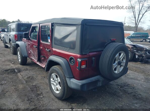 1C4HJXDN3NW141406 2022 JEEP WRANGLER UNLIMITED Burgundy Tył lewy