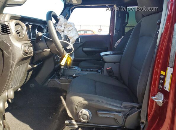 1C4HJXDN5MW594683 2021 JEEP WRANGLER Maroon Front interior view