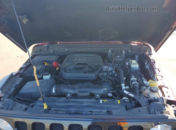 1C4HJXDN5MW594683 2021 JEEP WRANGLER Maroon Engine compartment view