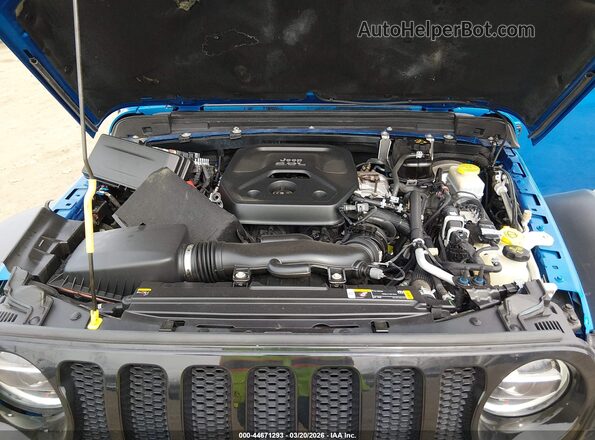 1C4HJXDN5MW683265 2021 JEEP WRANGLER UNLIMITED Blue უკანა ხედი