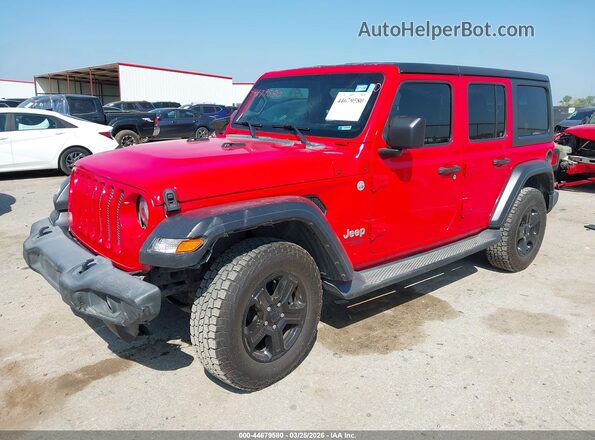 1C4HJXDN8LW199461 2020 JEEP WRANGLER UNLIMITED Red Przód lewy
