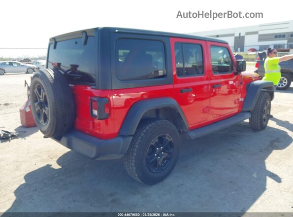 1C4HJXDN8LW199461 2020 JEEP WRANGLER UNLIMITED Red Tył prawy