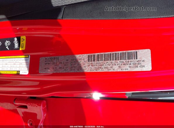 1C4HJXDN8LW199461 2020 JEEP WRANGLER UNLIMITED Red Widok komory silnika