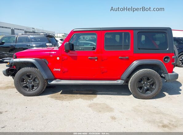 1C4HJXDN8LW199461 2020 JEEP WRANGLER UNLIMITED Red Widok wnętrza 360 stopni