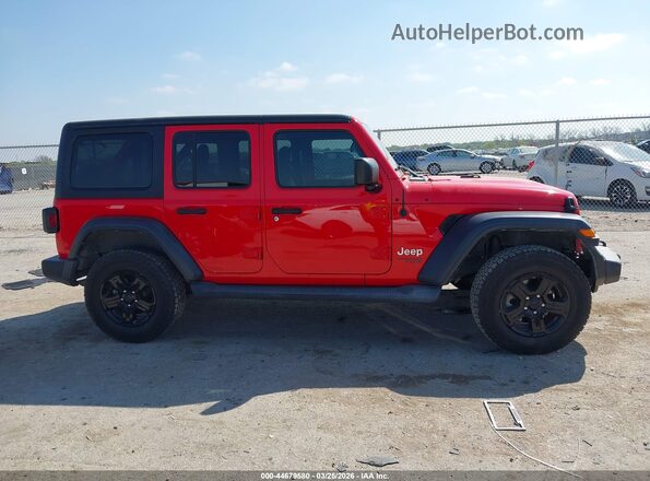1C4HJXDN8LW199461 2020 JEEP WRANGLER UNLIMITED Red Widok wnętrza z tyłu