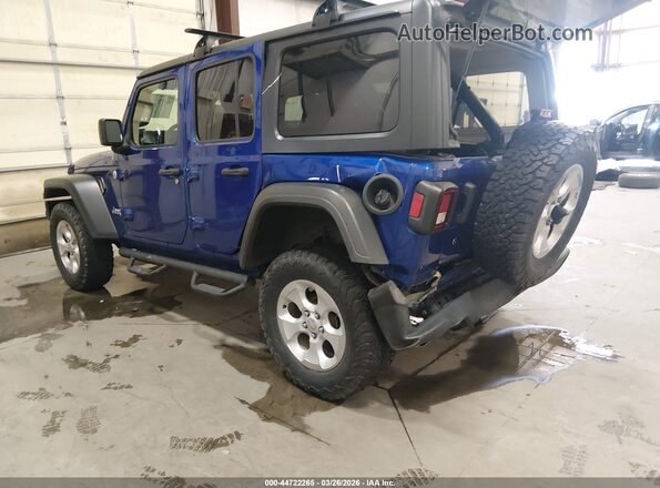1C4HJXDNXLW148138 2020 JEEP WRANGLER UNLIMITED Синий Задняя левая четверть