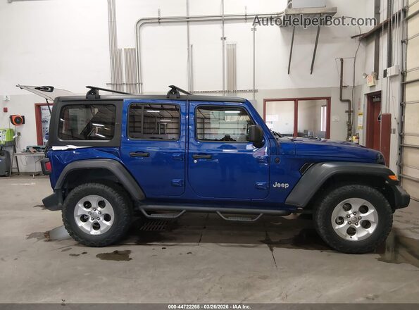 1C4HJXDNXLW148138 2020 JEEP WRANGLER UNLIMITED Синий Вид задней части салона