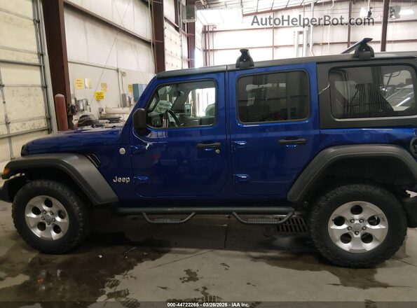 1C4HJXDNXLW148138 2020 JEEP WRANGLER UNLIMITED Синий Панорамный вид салона 360°