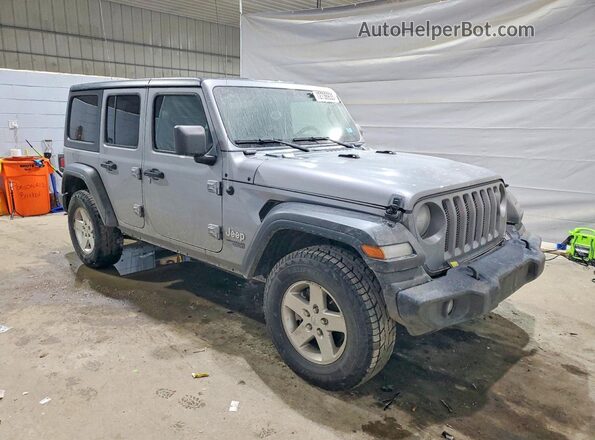 1C4HJXDNXMW508008 2021 JEEP WRANGLER Серебряный Передняя правая четверть