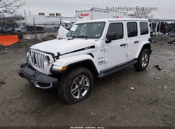 1C4HJXEN8MW612155 2021 JEEP WRANGLER UNLIMITED White Vista tres cuartos delantera izquierda