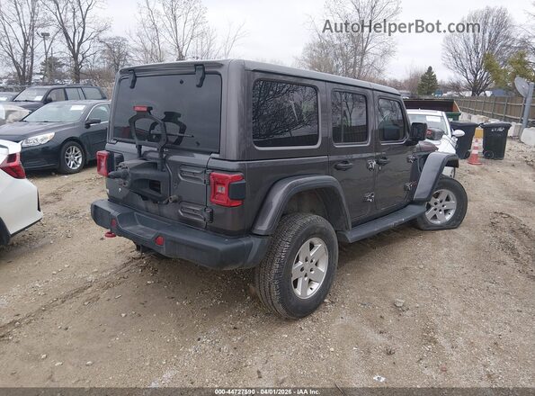 1C4HJXFG2JW196194 2018 JEEP WRANGLER UNLIMITED Серый Задняя правая четверть