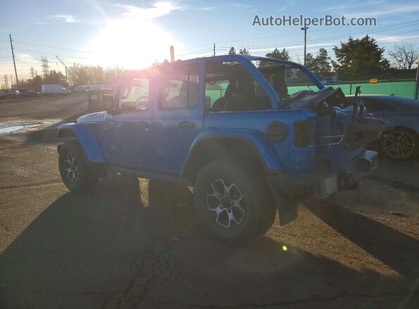 1C4HJXFG7MW703255 2021 JEEP WRANGLER Blue Rear left