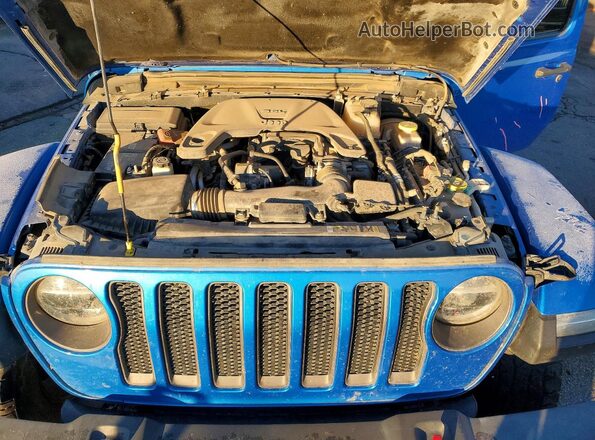 1C4HJXFG7MW703255 2021 JEEP WRANGLER Blue Rear interior view