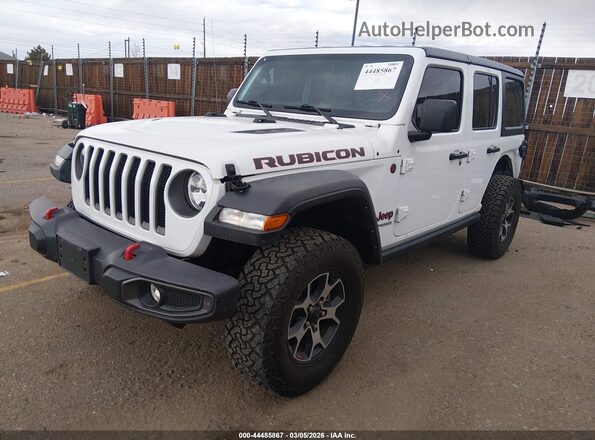 1C4HJXFN9MW794236 2021 JEEP WRANGLER UNLIMITED White წინა მარცხენა ხედი სამი მეოთხედიდან
