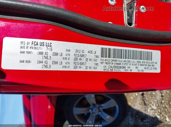1C4NJPBA9GD803846 2016 JEEP PATRIOT Red Engine compartment view