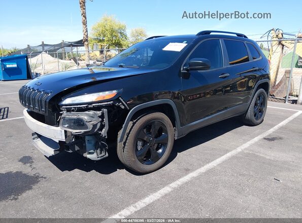 1C4PJLAB8HW654766 2017 JEEP CHEROKEE Black Przód lewy