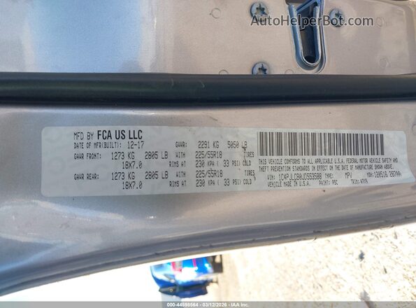 1C4PJLCB0JD553588 2018 JEEP CHEROKEE Серый Вид подкапотного пространства