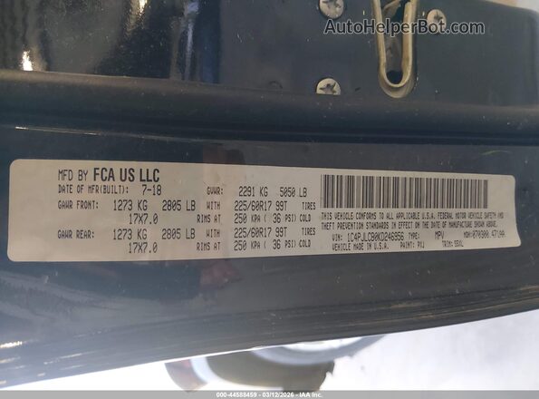 1C4PJLCB0KD246956 2019 JEEP CHEROKEE Black Вид підкапотного простору
