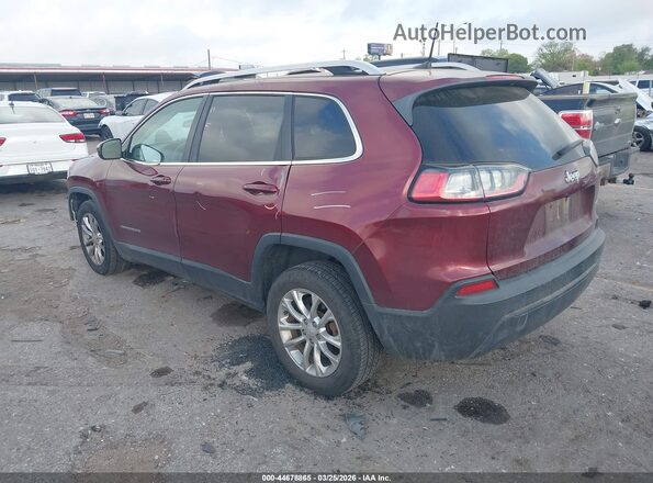 1C4PJLCB0KD264387 2019 JEEP CHEROKEE Maroon Задня ліва чверть