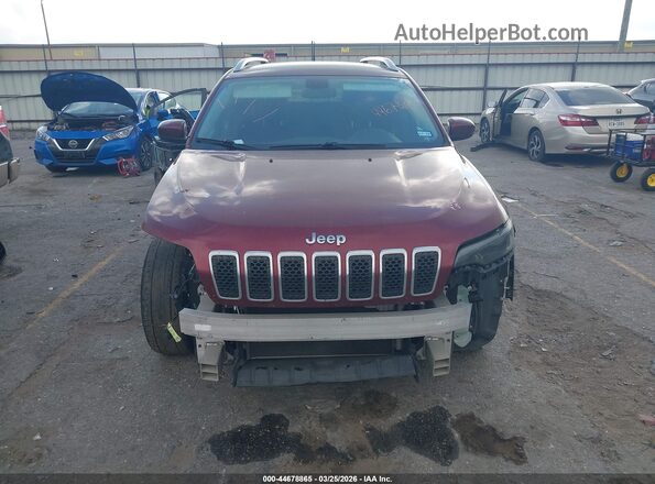 1C4PJLCB0KD264387 2019 JEEP CHEROKEE Maroon Вид щитка приладів