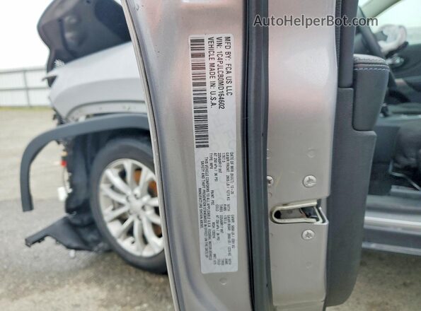 1C4PJLCB0MD164602 2021 JEEP CHEROKEE Silver Вид наклейки з VIN-кодом