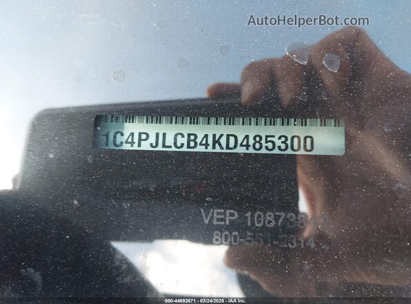 1C4PJLCB4KD485300 2019 JEEP CHEROKEE Gray 