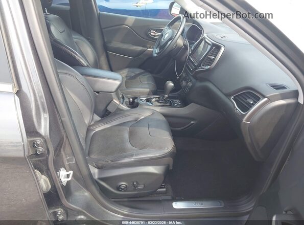 1C4PJLDB2KD377398 2019 JEEP CHEROKEE Gray Widok wnętrza z przodu