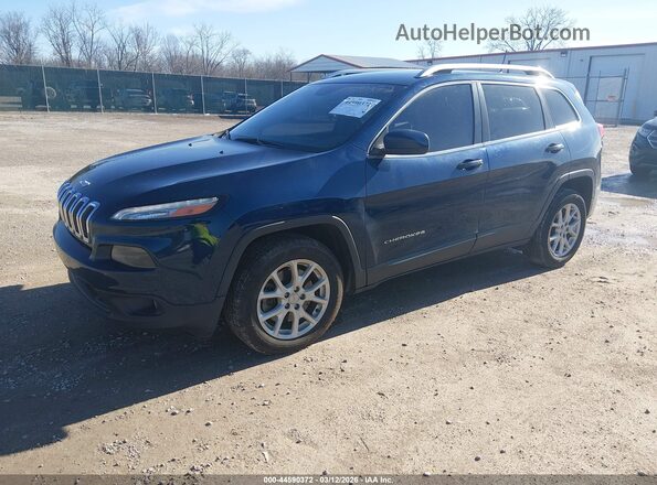 1C4PJLLB4JD524255 2018 JEEP CHEROKEE Blue Передня ліва чверть