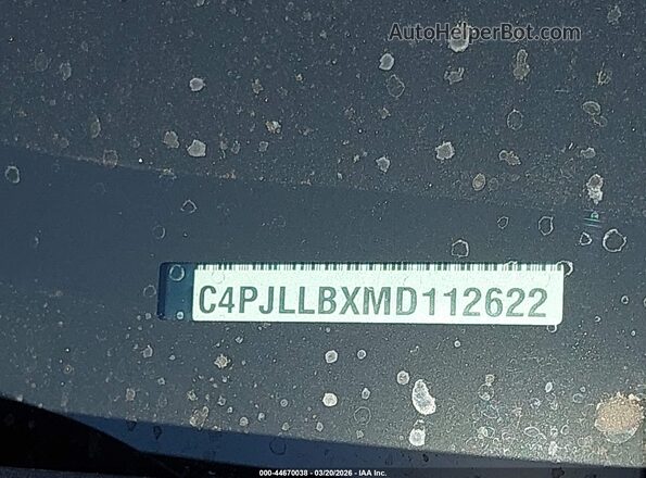 1C4PJLLBXMD112622 2021 JEEP CHEROKEE Gray Engine compartment view