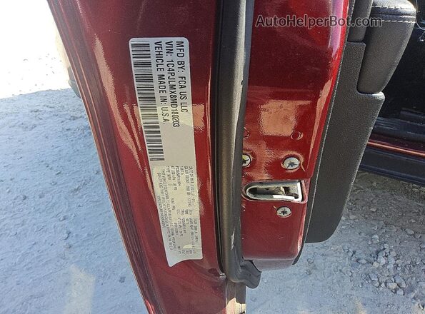 1C4PJLMX8MD180203 2021 JEEP CHEROKEE Burgundy 